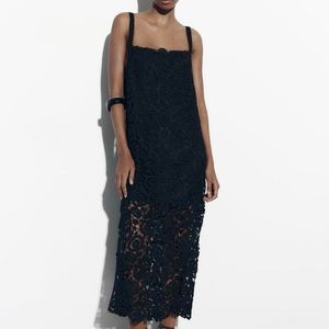 Zara Macrame Knit Dress